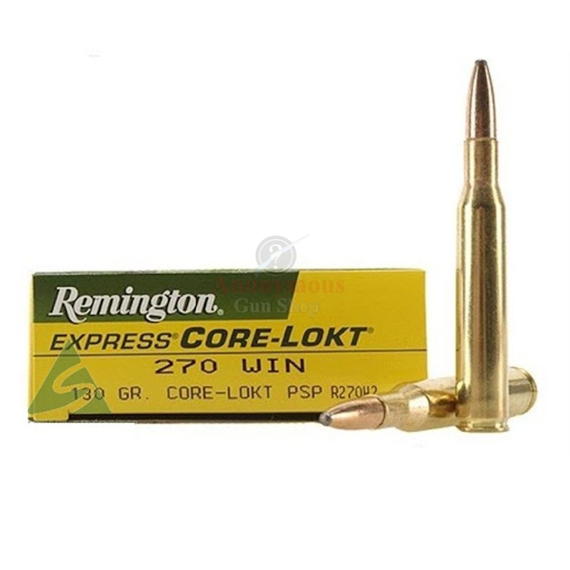 Remington Core-Lokt Ammunition 270 Winchester 130 Grain Core-Lokt Pointed Soft Point Box of 20