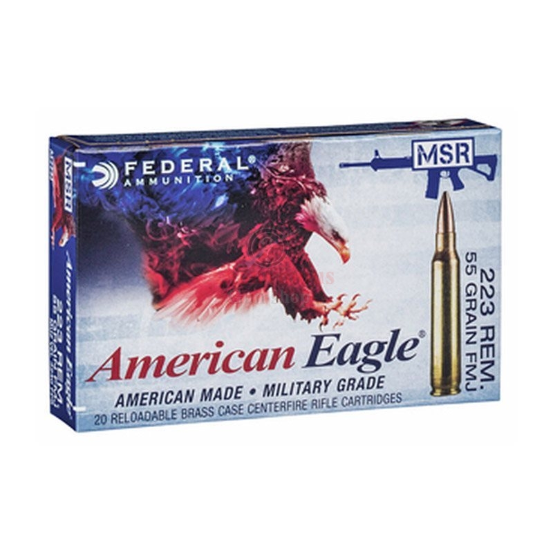 Federal American Eagle Ammunition 223 Remington 55 Grain Full Metal Jacket