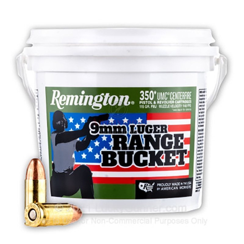 Remington UMC Ammunition 9mm Luger 115 Grain Full Metal Jacket Bucket of 350