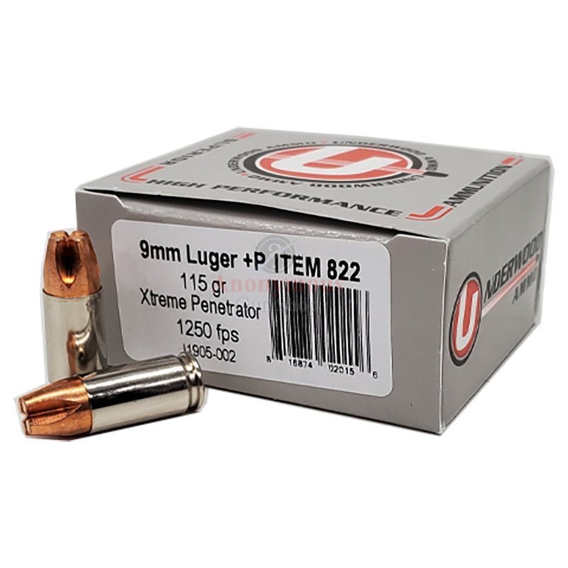 Underwood Xtreme Defender Ammunition 9mm Luger 90 Grain Lehigh Xtreme Defense Lead-Free Box of 20